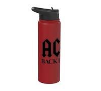 Officiel AC/DC Back In Black Logo Classique Stainless Steel Insulated Water Bottle