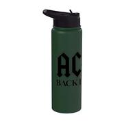 Officiel AC/DC Back In Black Logo Classique Stainless Steel Insulated Water Bottle