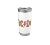 Officiel AC/DC Logo Vintage Rock Blanche Gobelet isotherme en acier inoxydable double paroi