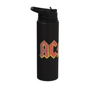 Officiel AC/DC Logo Vintage Rock Blanche Stainless Steel Insulated Water Bottle