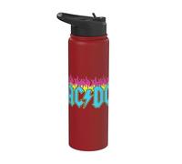 Officiel AC/DC Neon Flames Hard Rock Band Femme Stainless Steel Insulated Water Bottle