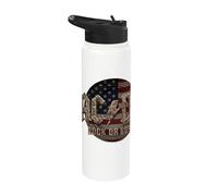 Officiel AC/DC Rock or Bust US Flag Rock Band Stainless Steel Insulated Water Bottle