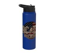 Officiel AC/DC Rock or Bust US Flag Rock Band Stainless Steel Insulated Water Bottle