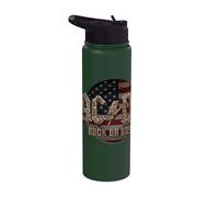 Officiel AC/DC Rock or Bust US Flag Rock Band Stainless Steel Insulated Water Bottle