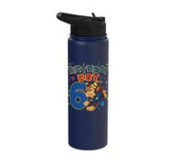Officiel Paw Patrol Birthday Boy Chase Football Soccer Age 6 Stainless Steel Insulated Water Bottle