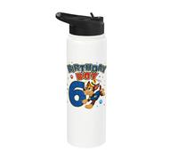 Officiel Paw Patrol Birthday Boy Chase Football Soccer Age 6 Stainless Steel Insulated Water Bottle