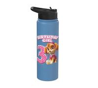 Officiel Paw Patrol Skye Birthday Girl Age 3 Stainless Steel Insulated Water Bottle