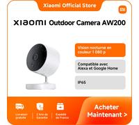 [Officiel] Xiaomi Outdoor Camera AW200 | Appels vocaux bidirectionnels, Compatible avec Alexa et Google Home, Socle amovible, Photographie en time-lapse
