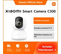 Camera Smart C300 XIAOMI - Angle 360° - Compatible Alexa et Google Home - Détecteur de visuel et sonore - Filaire - Blanc