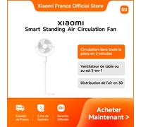 [Officiel] Xiaomi Smart Standing Air Circulation Fan | Circulation dans toute la pièce en 2 minutes, Ventilateur de table ou au sol 2-en-1, Distribution de l'air en 3D