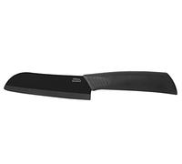 Officine Standard Couteau Santoku Lame en Céramique,12,5 Cm, Noir