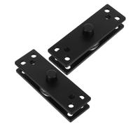 OFFIGAM 2 Pièces Charnière Pivotante Invisible en Acier Inoxydable Noir pour Portes Lourdes, Rotation 360° Stable, Résistance à L'humidité, pour Applications Résidentielles et
