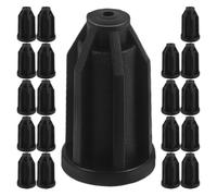 OFFIGAM 20pcs Manchons de Tige de Roulette pour Meubles, Diamètre 25mm, en Pp Noir, Installation Facile et Fixation Stable pour Roulettes Universelles