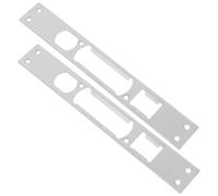 OFFIGAM 2pièces Plaques Inox Renforcées pour Serrure de Porte Blindée Kit Réparation Fixation Loquet et Gâche Résistante Compatible Serrures Deadbolt Installation Facile