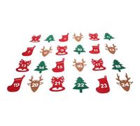 OFFIGAM Autocollants Chiffres de Noël en Feutre 24 Pièces Pratiques sans Résidu Adhésif pour Décoration de Scène et Portes Calendrier de L'avent