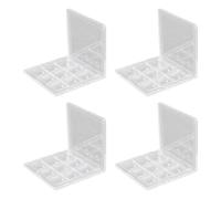 OFFIGAM Boîte Compartimentée Carrée Transparente à 9 Cases pour Maquillage, Organiseur de Maquillage Pratique, pour Fards à Paupières et Rouges à Lèvres