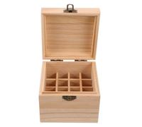 OFFIGAM Boîte de Rangement en Bois 10 Ml 16 Compartiments Séparation Sécurisée et Design Léger pour Huiles Essentielles pour Aromathérapie et Voyage