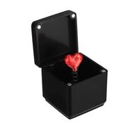 OFFIGAM Boîte Rouge en Forme de Cœur avec Effet Visuel Tridimensionnel, Boîte Polyvalente en Plastique et Fer Saint-valentin Fêtes de Mariage