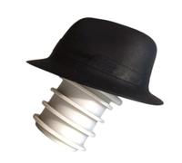 OFFIGAM Bouchon de Bouteille en Silicone Stoppe L'oxydation Noir Accessoire pour Conserver le Vin Forme Chapeau Melon et S'adapte Parfaitement Goulot pour Vin