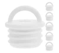 OFFIGAM Bouchon de Vidange en Caoutchouc Blanc pour Seau à Serpillière, 6 Pièces, Installation Facile, Améliore L'efficacité de Nettoyage Maison Cuisine