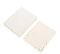 OFFIGAM Cartes de Table Mariage Papier Lisse sans Danger Lot de 100 en Papier Points Dorés, Marque-places Pliés de Tente pour Banquet et Décoration de Table Élégante
