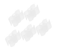 OFFIGAM Collier de Serrage en Plastique Blanc pour Balai, Connecteur Double Tube, Lot de 5 Pièces, Fixation Sécurisée et Remplacement Multifonctionnel pour Maison et Bureau