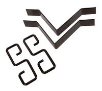 OFFIGAM Crochet Métallique pour Chaîne de Pluie Décorative, Lot de 2, Fer | Adaptateur en V pour Gouttière et Conduit de Drainage, Installation Facile, Usage Maison, Embellit Votre Extérieur
