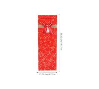 OFFIGAM Lot de 10 Sachets Cadeaux pour Bouteille de Vin en Papier Kraft Rouge, Pochette Créative pour Emballage et Rangement Lors Cadeaux