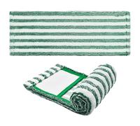 OFFIGAM Lot de 2 Lingettes de Rechange Microfibre Lavables Vert Foncé pour Balai Libman, Coussinets Absorbants Multi-usages Humides et Secs, Chiffons Réutilisables pour Nettoyage