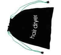 OFFIGAM Paquet à Cordon pour Sèche-cheveux en Tissu Noir Léger et Facile à Utiliser, Pochette de Rangement pour Voyage et Maison
