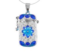 OFFIGAM Pendentif Diffuseur D'aromathérapie en Cuivre Plaqué, Forme Colonne Creuse Design Verrou Facile à Utiliser et Anneau Suspendu, pour Collier DIY