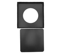 OFFIGAM Plaque à Pizza Carrée et Bord Profond avec Fond Amovible en Acier Carbone Moule Polyvalent Antiadhésif pour DIY et Petites Réunions