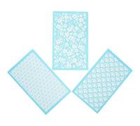 OFFIGAM Pochoirs de Sérigraphie Réutilisables pour Pâte Polymère, 3 Feuilles en Polyester Surface Lisse, Séchage Rapide, pour DIY et Décoration de Fête
