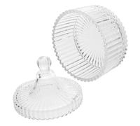OFFIGAM Porte-Bougies Design Vintage Élégant Chauffe-Plat en Verre avec Couvercle Petit Pot pour Bougie Parfumée Protection Sécurisée Maison Bureau