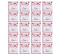 OFFIGAM Serviettes en Papier Jetables Rouge Impression Love, 20 Pièces, Forte Absorption et Usage Polyvalent Saint-valentin et Célébrations de Mariage