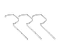 OFFIGAM Support de Gouttière Résistant aux Intempéries Installation Facile en Fer Argenté Lot de 3 Pièces pour Gouttières de Toit Solide