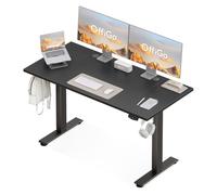 OffiGo Bureau Assis Debout électrique, 140cm Bureau Electrique, Noir | Ergonomiqu Table avec 3 Fonction Mémoire, Standing Desk pour la Chambre et Le Travail, Bureau Reglable en Hauteur électrique