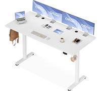 OffiGo Bureau Assis Debout électrique, 180cm Bureau Electrique, Ergonomiqu Table avec 3 Fonction Mémoire, Standing Desk pour la Chambre et Le Travail, Blanc