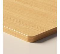 OffiGo Plateau de Bureau 25mm en Bois Massif pour Bureau Assis-Debout, Plan de Table Texture Chêne pour Bureau Maison et Gaming, Installation Facile, 140x60cm