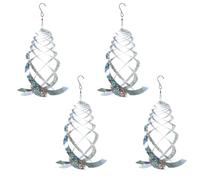 OFFO Effaroucheur Oiseaux Réfléchissant Giratoire, 4 Pièces Anti Pigeon Extérieur en Spirale, Repulsif Pigeon Écologique, Effaroucheur Pigeons pour Jardin Balcon Terrasse