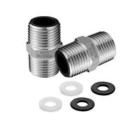 OFFO Rallonge de Connecteur de Tuyau de Douche, 1/2 à 1/2, Raccord Flexible de Douche ultra-long, pour la Jonction de deux Tuyaux, Inox Solide, 2 Pce