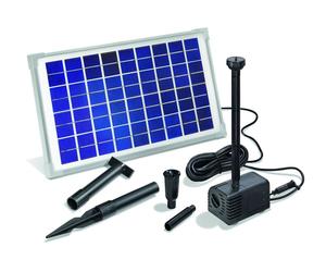 Offre d'été !! Kit pompe de bassin solaire Napoli 10W panneau solaire débit 600l/h Pompe solaire étang de jardin Kit pompe étang 101773
