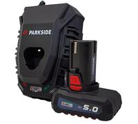 Offre pour Batterie Originale Performance 12 V 5 Ah avec Chargeur Rapide 6 A - Compatible avec Parkside X 12 V Team, Porte-clés HEADNMORE avec décapsuleur Inclus