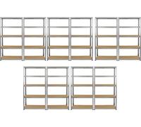 Offre spéciale Monster Racking : lot de 10 rayonnages Galwix pour charges lourdes, rayonnages de stockage, rayonnages de garage, rayonnages en acier, rayonnages industriels, rayonnages d'atelier, rayo