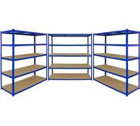 Offre spéciale Monster Racking : lot de 3 rayonnages T-Rax extra-larges pour charges lourdes, rayonnages de stockage, rayonnages de garage, rayonnages en acier, rayonnages industriels, rayonnages d'at