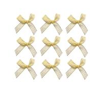 OFFSCH 100pièces Nœuds Papillon Dorés Ruban Pailleté Décorations pour Cadeaux Fêtes Mariage Emballage et Ornements de Sapin de Noël