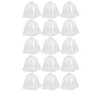 OFFSCH 15 Pièces Dôme Végétal en Plastique Transparent | Couvercle Anti-humidité, Capot de Pépinière pour Jardinage, Usage sur Plantes Miniatures, Design Clair