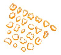 OFFSCH 25 Pièces Emporte-pièces en Pâte Polymère pour Boucles d'oreilles | Plastique Orange, Léger et Portable, Design Unique pour Création Maison