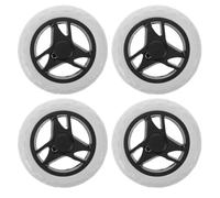 OFFSCH 4pcs Roues de Chariot en Plastique Polyvalentes pour Réparation, Roulettes Pivotantes Robustes Adaptées aux Petits Chariots de Supermarché
