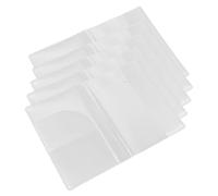OFFSCH 5 Pièces Housse de Passeport à Multiples Emplacements en PVC | Format Portable, Nettoyage Facile, Usage Voyage et Étude, Rangement pour Documents et Cartes